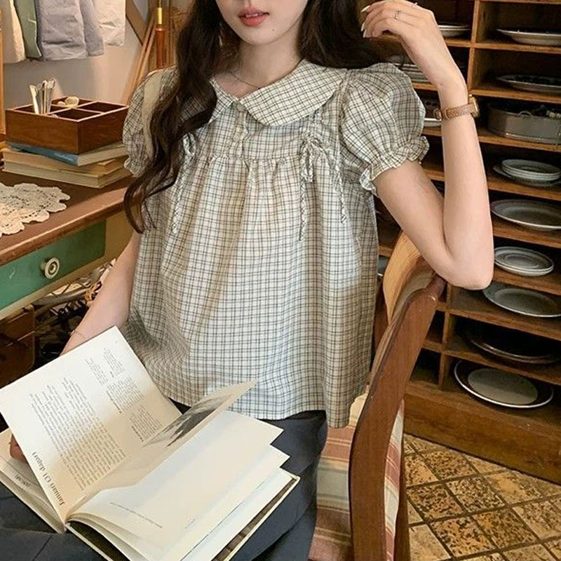 Korean Lifestyle - Dameskleding Preppy stijl Koreaanse overhemden met