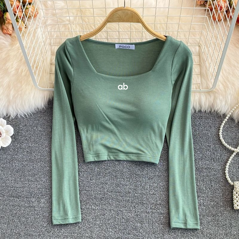 Korean Lifestyle - Dames Koreaanse Mode Vierkante Hals Lange