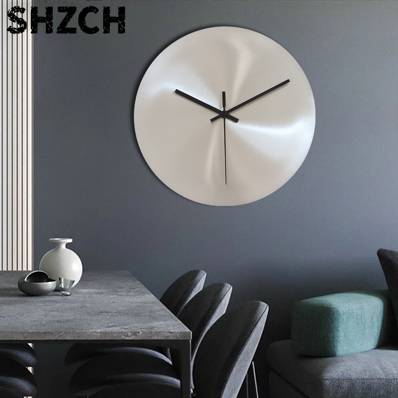Korean Lifestyle Studio - Roestvrijstalen 3D-wandklok Stijlvolle industriële stijl zilveren